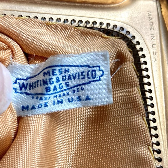 Vintage Whiting & Davis Goldtone Metal Mesh Mini Evening Bag Clutch Wristlet - Picture 12 of 17